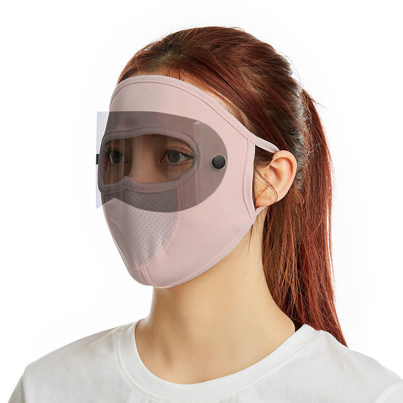 New Goggles Sunscreen Mask Sunglasses Lens Sunscreen Mask Full Face Cover Face Windproof Dust Mask