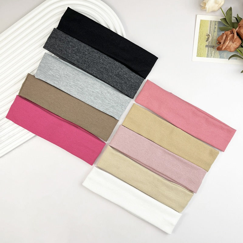 Sports headband yoga fitness sweat-absorbent elastic headband simple versatile casual headband Korean style headband