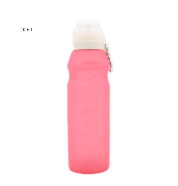 600ml Silicone Folding Water Bottle Outdoor Sports Supplies Portable Water Bottle Convenient Travel Anti-scalding Insulated