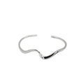 Sterling silver bracelet minimalist wave bracelet Mobius open bracelet...