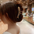 Metal fishbone hair clip