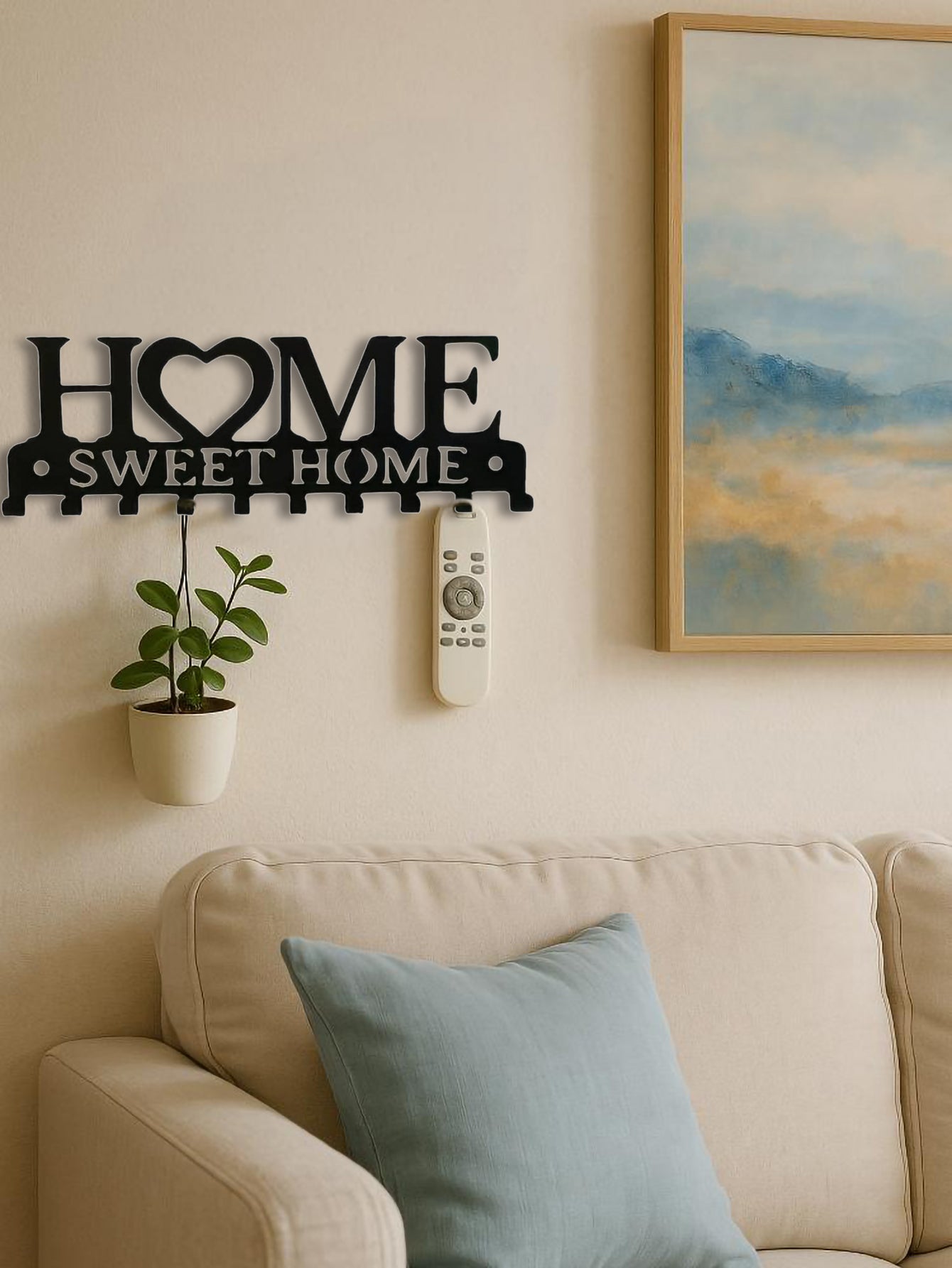 Gorgeous Single-Piece Wall-Mounted Key Holder, Keys Organized , Key Hook