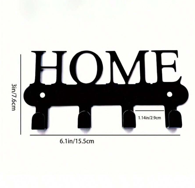 Wall-Mounted Key Rack,Metal Coat Key Holder,Minimalist Entryway Organizer