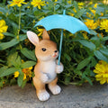 Garden bunny umbrella animal ornament