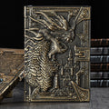 Retro Embossed Evil Dragon Notebook Metal Three-Dimensional Dinosaur European-Style...