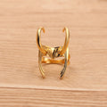Simple Design Rocky Ring Jewelry Irregular Gold Fang Ring...