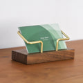 Wooden Brass Card Holder Metal Card Holder