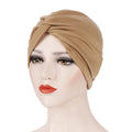 Muslim Women Stretch Cotton Striped Beanie Turban Chemo Hat...