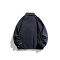 Color-Blocked Ribbed Collar Loose Fleece Jacket for Men