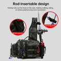 Men's Fishing Backpack: Equipped with bait box