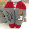 Christmas Sock Color Blocking Sub Letter Medium Tube Sock...