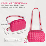 Puffer Bag Quilted Belt Bag Small Puffy Fanny Pack For Woman Running Traveling Hiking Workout Sports With Adjustable Strap-Rose