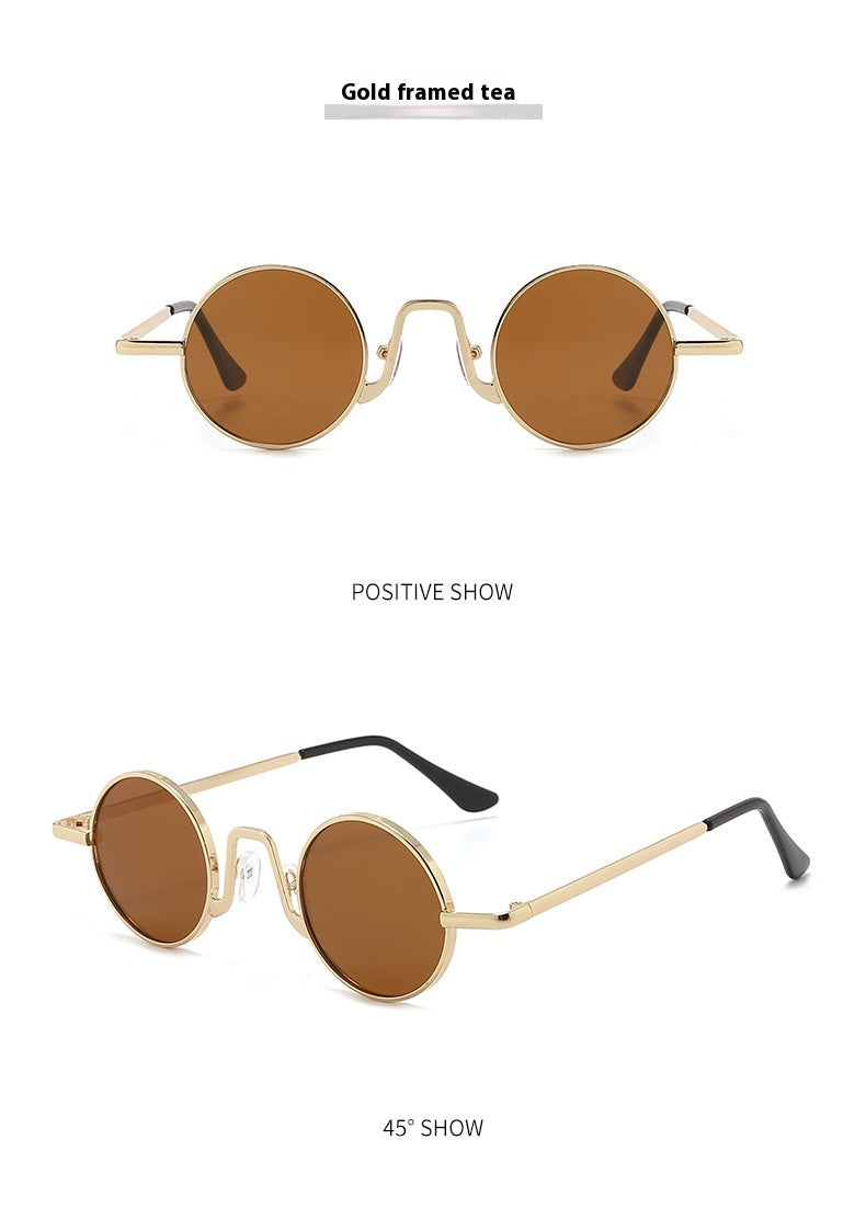 Retro Hip Hop Sunglasses Small Frame Round