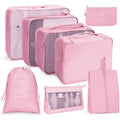 8Pcs/set Packing Cubes Luggage Organizer Bags Travel Suitcases Organizers...