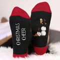 Christmas Sock Color Blocking Sub Letter Medium Tube Sock...