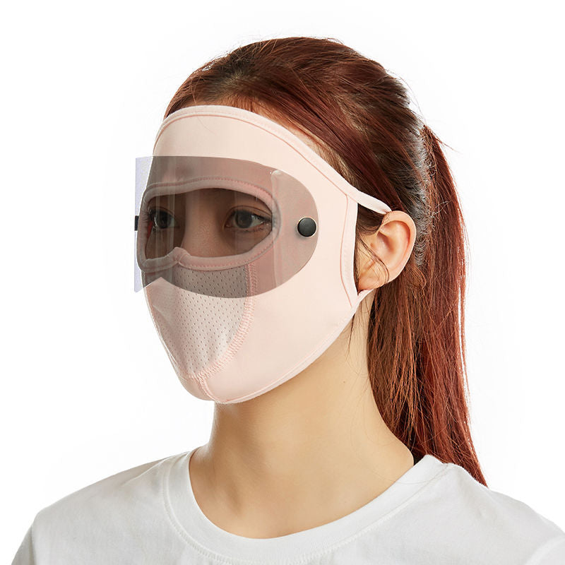 New Goggles Sunscreen Mask Sunglasses Lens Sunscreen Mask Full Face Cover Face Windproof Dust Mask