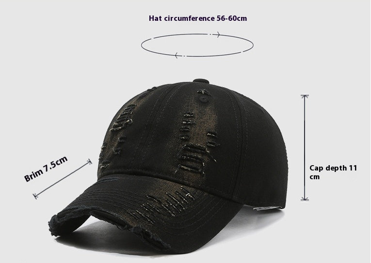 Street Hole Vintage Baseball Cap Men Do The Old Cowboy Washed
