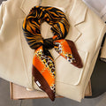 Small Square Scarf Women's Scarf Warm Scarf Leopard Pattern...
