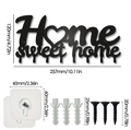 Sleek Adhesive Key Holder - Metal Key Holder Wall Mount W Contemporary Design