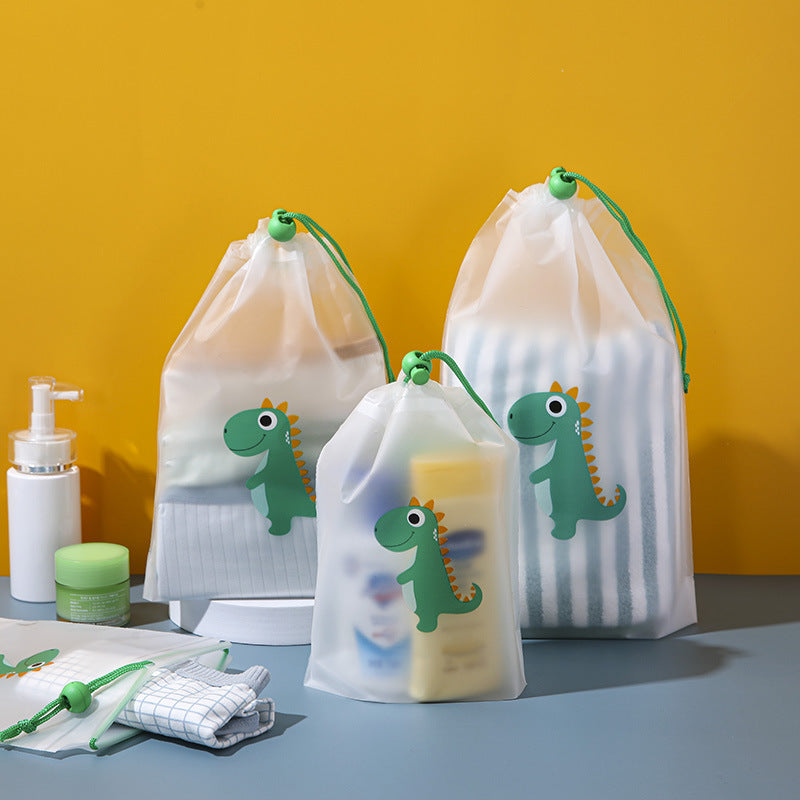 Drawstring Pocket Travel Packing Shoes Storage Drawstring Face Towel Bag Plastic PE Scrub Cute Packaging Bag
