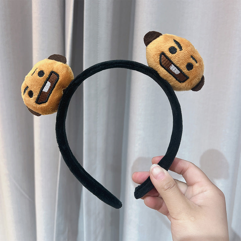 Plush doll headband
