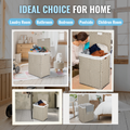 Laundry Hamper With Lid PE Rattan Powder Coating Frame...