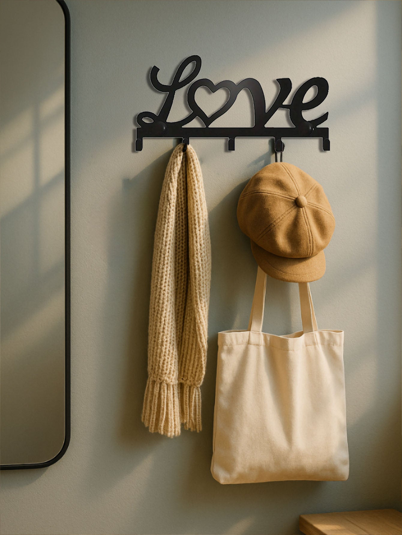 Wall-Mounted Metal Rack Multifunctional Key Holder, Practical Decor Highlight
