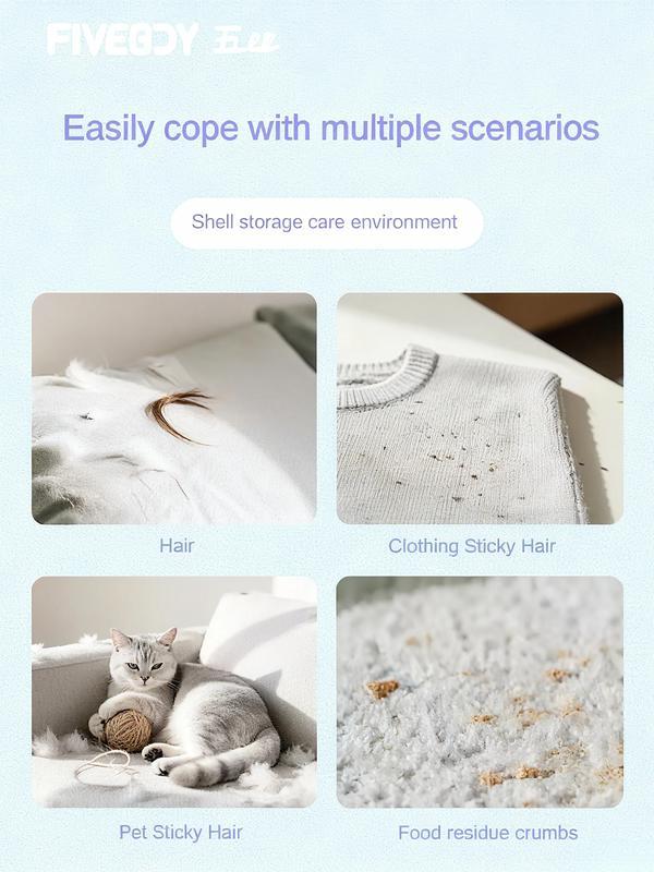Portable Pet Hair Remover With Lid Reusable, Palm-Sized Lint Roller Pocket-Sized Travel Essential For Removing Cat And Dog Hair