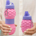 Fruit Folding Water Bottle Silicone Pineapple Strawberry Water Cup...