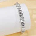 Spring Hook Cuban Chain Bracelet Copper Gold Plated Zircon...