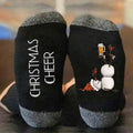 Christmas Sock Color Blocking Sub Letter Medium Tube Sock...