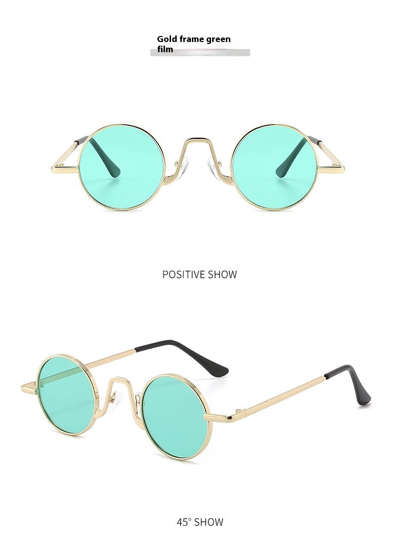 Retro Hip Hop Sunglasses Small Frame Round