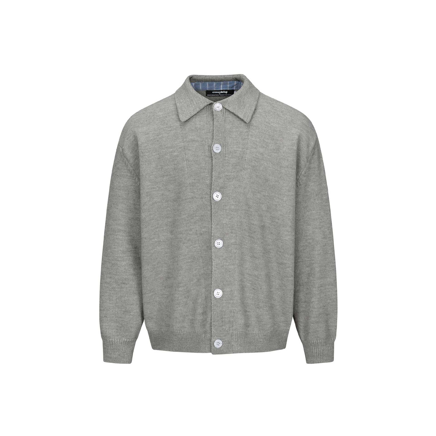 Long Sleeve  Front Placket  Loose Fit  Knit Cardigan Sweater