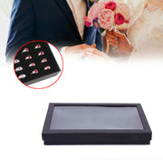 Slots Jewelry Ring Display Organizer Tray Holder Earrings Storage Box Case