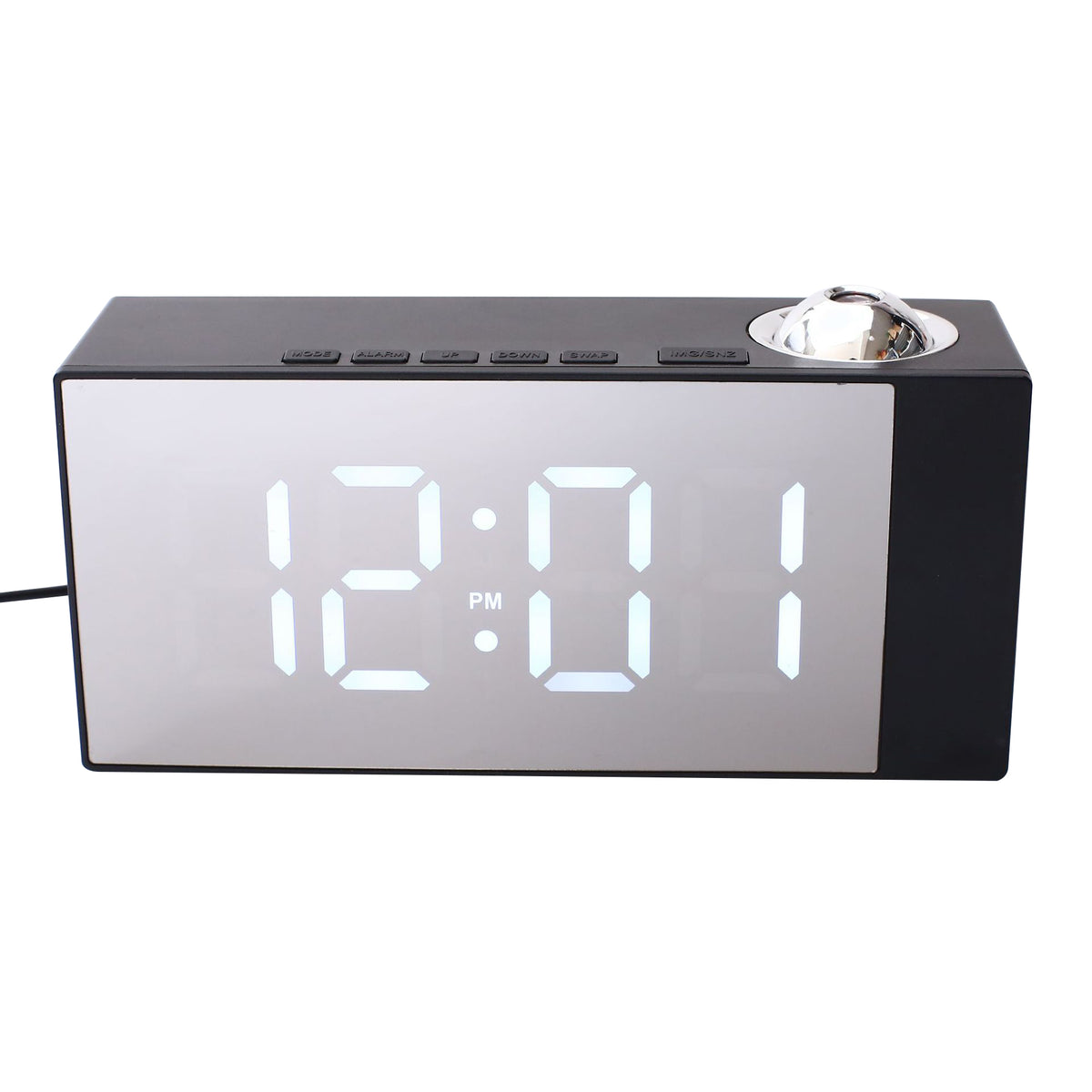 Mirror LED projection clock Multifunctional clock Bedhead plug in clock