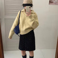 Half zip lapel pullover sweater for women