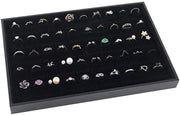 Slots Jewelry Ring Display Organizer Tray Holder Earrings Storage Box Case