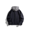 Checkered Patchwork Pocket Hooded Jacket Casual Commute Outerwear