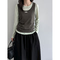 Layered Knit Camisole Top for Women
