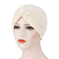 Muslim Women Stretch Cotton Striped Beanie Turban Chemo Hat...