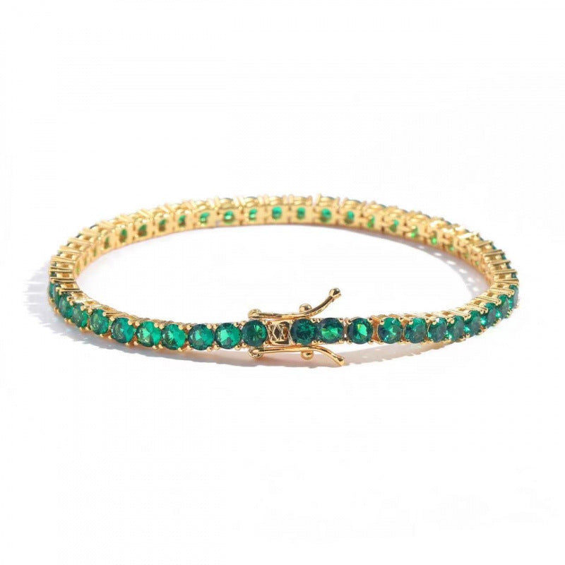 Hot selling tennis bracelet, high sparkling white zircon bracelet, silver jewelry, high-end feel, light luxury jewelry accessories