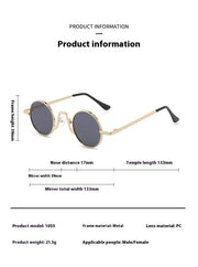 Retro Hip Hop Sunglasses Small Frame Round