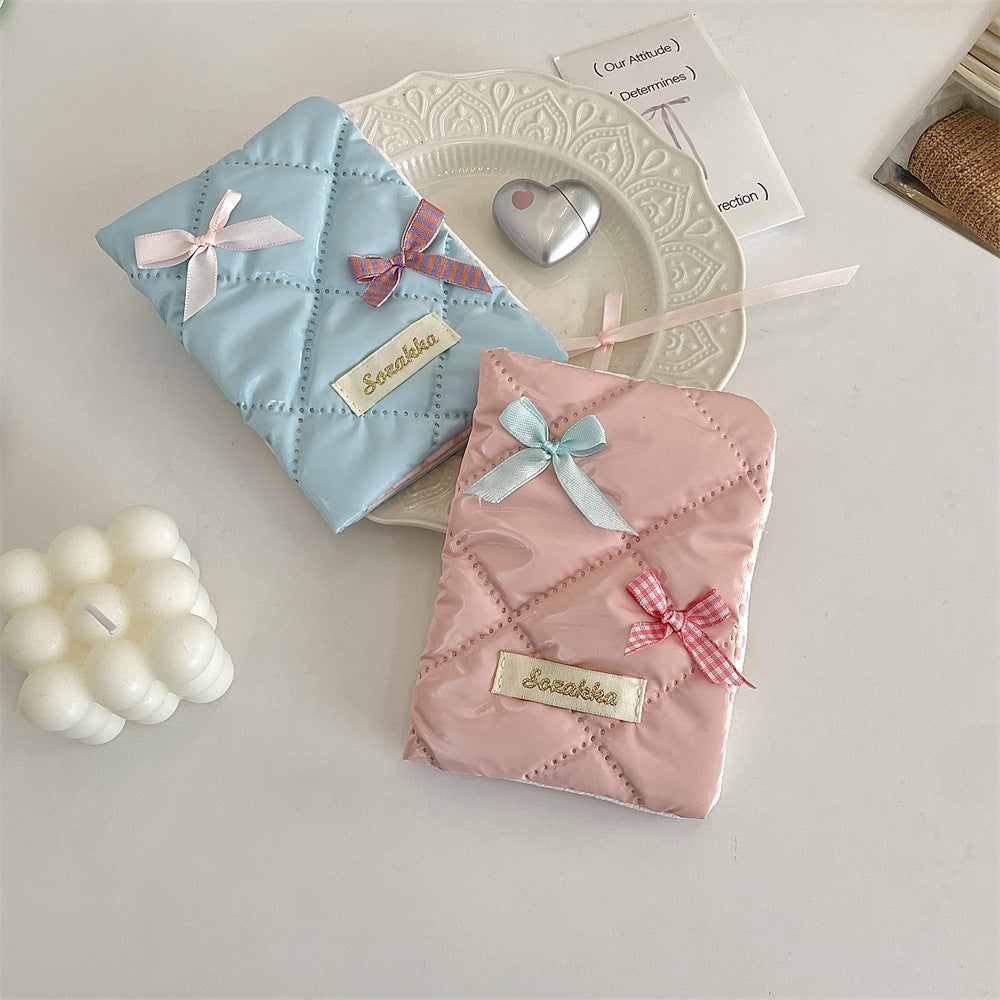 Bow shaped passport holder card holder document storage bank card