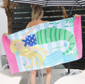 Compact Beach Towel Quick Drying Summer Vocation Yoga Towel...