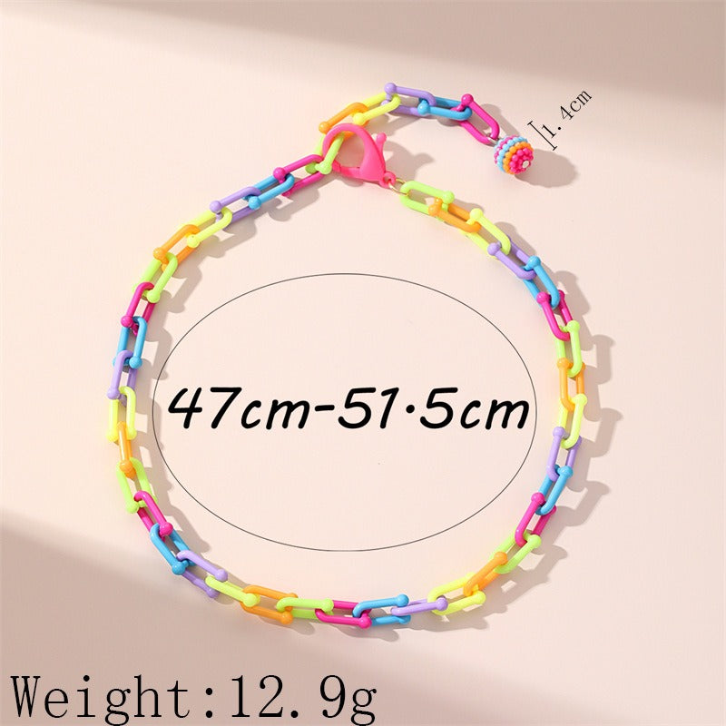 Handmade chain splicing anklet