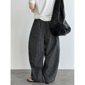 Retro Color-Blocked Checkered Balloon Pants for Women