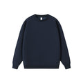 Solid color round neck pullover hoodie