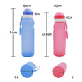 600ml Silicone Folding Water Bottle Outdoor Sports Supplies Portable...