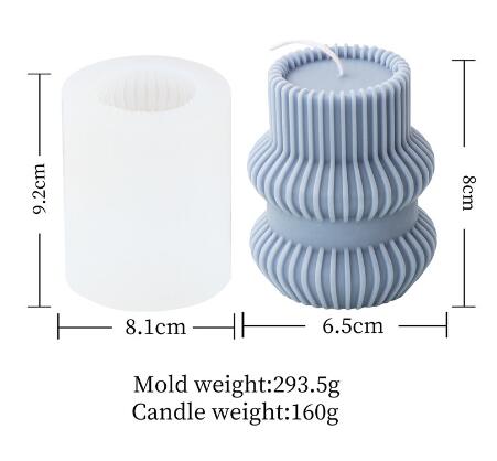 Striped Silicone Candle Mold