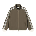 Collision ribbon zipper jacket for men